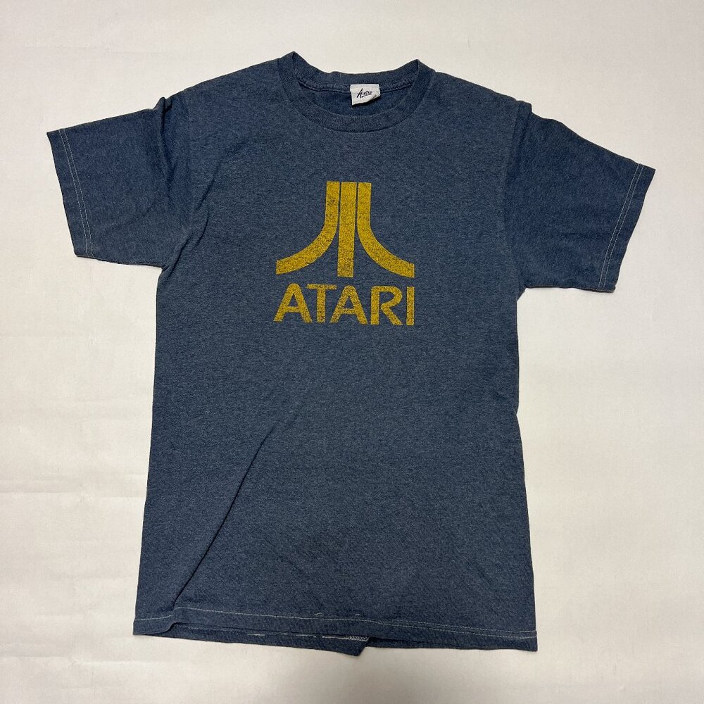 Astro Atari Vintage Graphic Short Sleeve T-Shirt Blue Heather Small